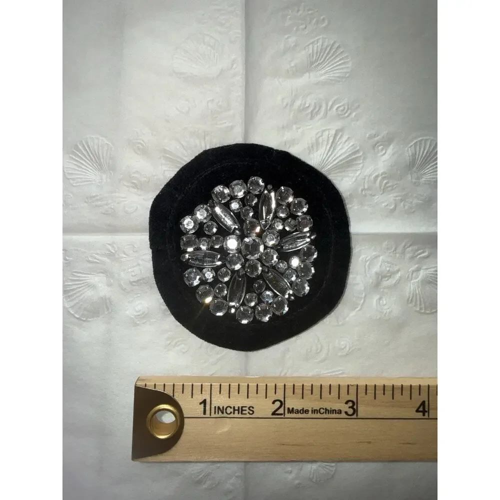 VTG Brooch Laura Clement Collection Velvet La redoute French Unique Retro Read!